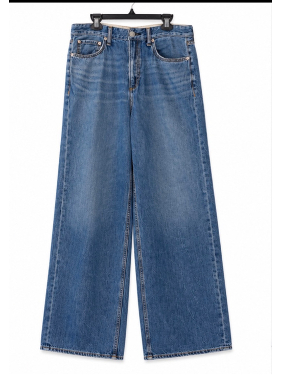 rag & bone Denim - Rag & bone Women’s Clover Wide Leg Jeans 29 Blue Cotton Blend Denim Pants